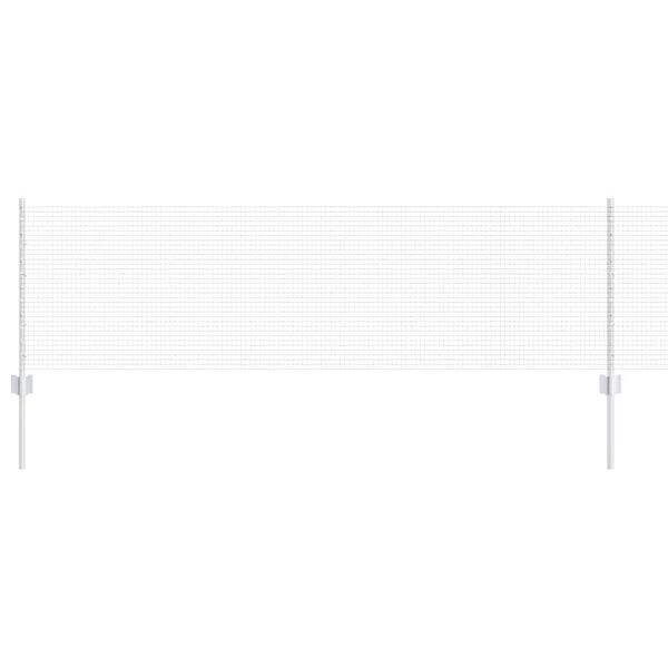 vidaXL Zaun mit Pfosten Silber 0,6 x 25 m Stahl