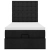 vidaXL Ottoman-Bett mit Matratze Schwarz 90x200 cm Stoff