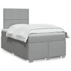 vidaXL Boxspringbett mit Matratze Hellgrau 120x190 cm Stoff