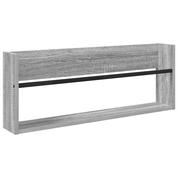 vidaXL Magazinregal Graues Sonoma 80 x 12 x 30 cm Holzwerkstoff