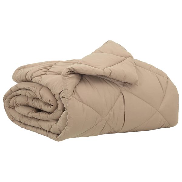 vidaXL Sommerdecke Taupe 220 x 155 cm Mikrofaser