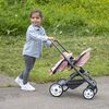 Smoby Sports Spielzeug-Kinderwagen f&uuml;r Zwillingspuppen Maxi-Cosi Hellrosa