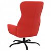vidaXL Relaxsessel mit Hocker Rot Kunstleder