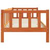vidaXL Bettrahmen Wachsbraun 90 x 190 cm Massives Kiefernholz