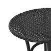 vidaXL 3-tlg. Bistro-Set mit Kissen Schwarz Poly Rattan