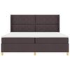 vidaXL Boxspringbett mit Matratze Dunkelbraun 200 x 200 cm Stoff