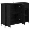 vidaXL Sideboard Schwarz Eichen-Optik 100 x 33 x 75 cm Holzwerkstoff