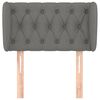 vidaXL Kopfteil mit Ohren Dunkelgrau 83x23x78/88 cm Stoff