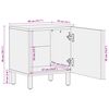 vidaXL Nachttisch 2 pcs Wei&szlig; 40 x 33 x 46 cm Massivholz Mango