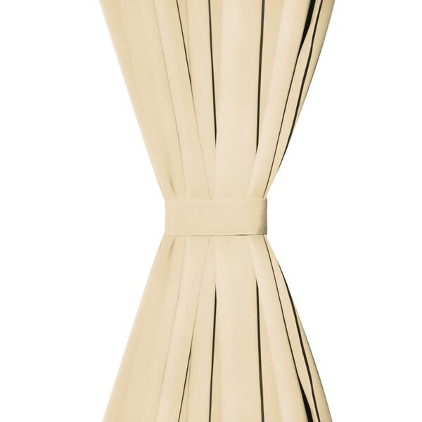 vidaXL Vorh&auml;nge Mikro-Satin 2 Stk. mit Schlaufen 140x245 cm Beige