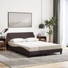 vidaXL Bett mit Matratze "Dover" Dunkelbraun 120x200 cm Stoff