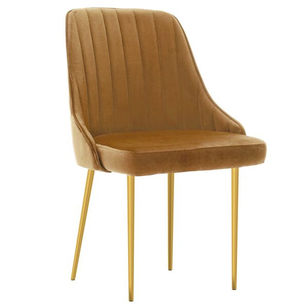 vidaXL Esszimmerst&uuml;hle 4 Stk. Braun Samt