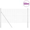 vidaXL Zaunpfosten Silber 50 x 1 m (12 x 12 mm Netz) Stahl