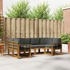 vidaXL Outdoor-Sofagarnitur mit Kissen 6 pcs Natur und Anthrazit