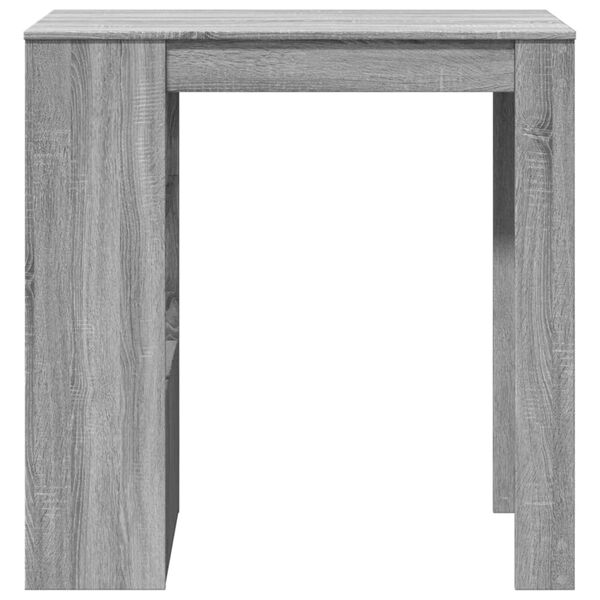 vidaXL Bartisch mit Regal Grau Sonoma 102x50x103,5 cm Holzwerkstoff