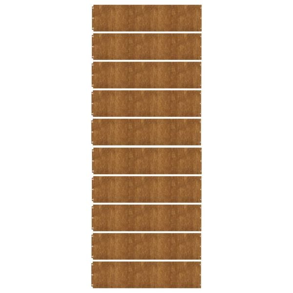 vidaXL Rasenkanten 10 Stk. 25x103 cm Flexibel Cortenstahl