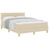 vidaXL Boxspringbett mit Matratze Creme 140 x 200 cm Stoff