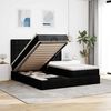 vidaXL Ottoman-Bett mit Matratzen & LEDs Schwarz 180x200 cm Stoff