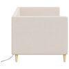vidaXL Tagesbett mit Matratze USB Creme Stoff 90x200 cm