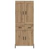 vidaXL Highboard mit Schubladen 2 pcs Artisan-Eiche Holzwerkstoff
