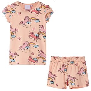 Kinderpyjama mit Kurzen &Auml;rmeln Hellorange 92