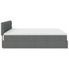 vidaXL Ottoman-Bett mit Matratze Dunkelgrau 200x200 cm Stoff