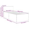vidaXL Bettrahmen Braun Eichen-Optik 90 x 190 cm Holzwerkstoff