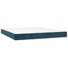 vidaXL Boxspringbett mit Matratze Dunkelblau 160x200 cm Samt