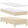 vidaXL Boxspringbett mit Matratze mit Kopfteil Creme 80 x 200 cm Stoff