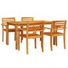 vidaXL Garten Essgruppe 5 Stk. Braun Massivholz Akazie