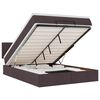 vidaXL Ottomanische Bett mit Matratze & LEDs Dunkelbraun 140x190 cm
