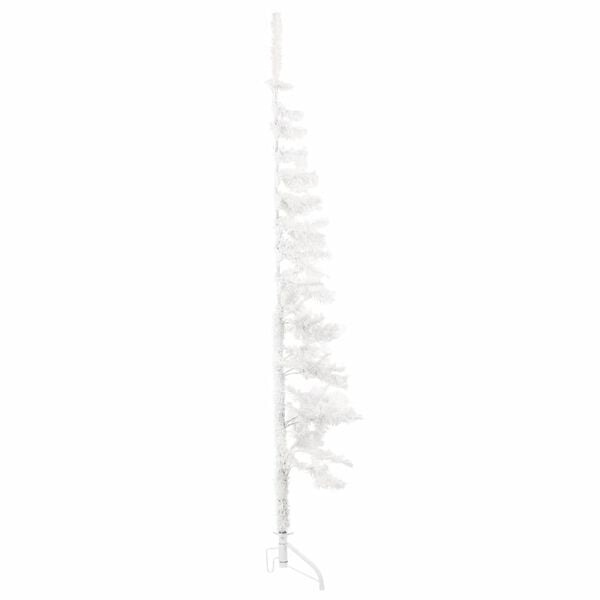 vidaXL Künstlicher Halb-Weihnachtsbaum mit Ständer Schlank Weiß 150 cm