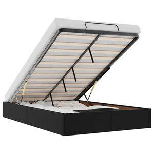vidaXL Ottoman-Bett ohne Matratze Schwarz 120x190 cm Kunstleder