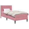 vidaXL Bettgestell mit Matratze mit Kopfteil Rosa 100 x 200 cm Samt