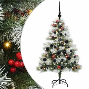 vidaXL K&uuml;nstlicher Weihnachtsbaum Gr&uuml;n und Wei&szlig; 120 cm
