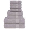 vidaXL 8-tlg. Handtuch-Set FROGN Grau 360 g/m&sup2;