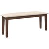 vidaXL Bank 110 cm Braun Massivholz Gummibaum