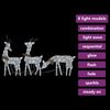 vidaXL LED-Rentiere Weihnachtsdeko 270x7x90 cm Silbern Kaltweiß