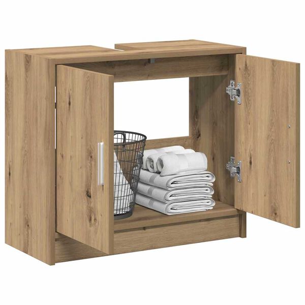 vidaXL Badezimmerschrank Artisan-Eiche 63 x 29 x 55 cm Holzwerkstoff
