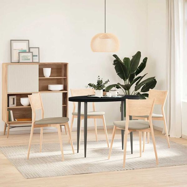 vidaXL Tischplatte Dunkelbraun 100x50x4 cm Massivholz Eiche Oval