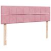 vidaXL Ottoman-Bett mit Matratze & LEDs Rosa 160x200 cm Samt