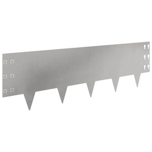 vidaXL Raseneinfassung 20 pcs 100 x 30 cm Stahl Silber