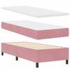 vidaXL LED Boxspringbett mit Matratze Rosa 80 x 200 cm Samt