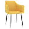 vidaXL Esszimmerst&uuml;hle 2 Stk. Gelb Stoff