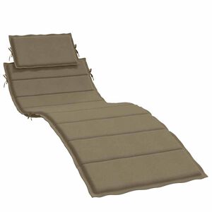 vidaXL Sonnenliegen-Auflage Melange Taupe 186x58x4 cm Stoff