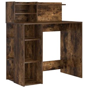 vidaXL Schreibtisch Ger&auml;ucherte Eiche 90 x 48 x 101,5 cm Holzwerkstoff