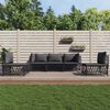 vidaXL 5-tlg. Garten-Lounge-Set mit Kissen Anthrazit Stahl