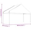 vidaXL Pavillon mit Dach Weiß 11,15x5,88x3,75 m Polyethylen