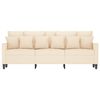vidaXL 3-Sitzer-Sofa Creme 180 cm Samt