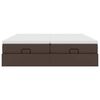 vidaXL Ottoman-Bett mit Matratzen Braun 200x200 cm Kunstleder